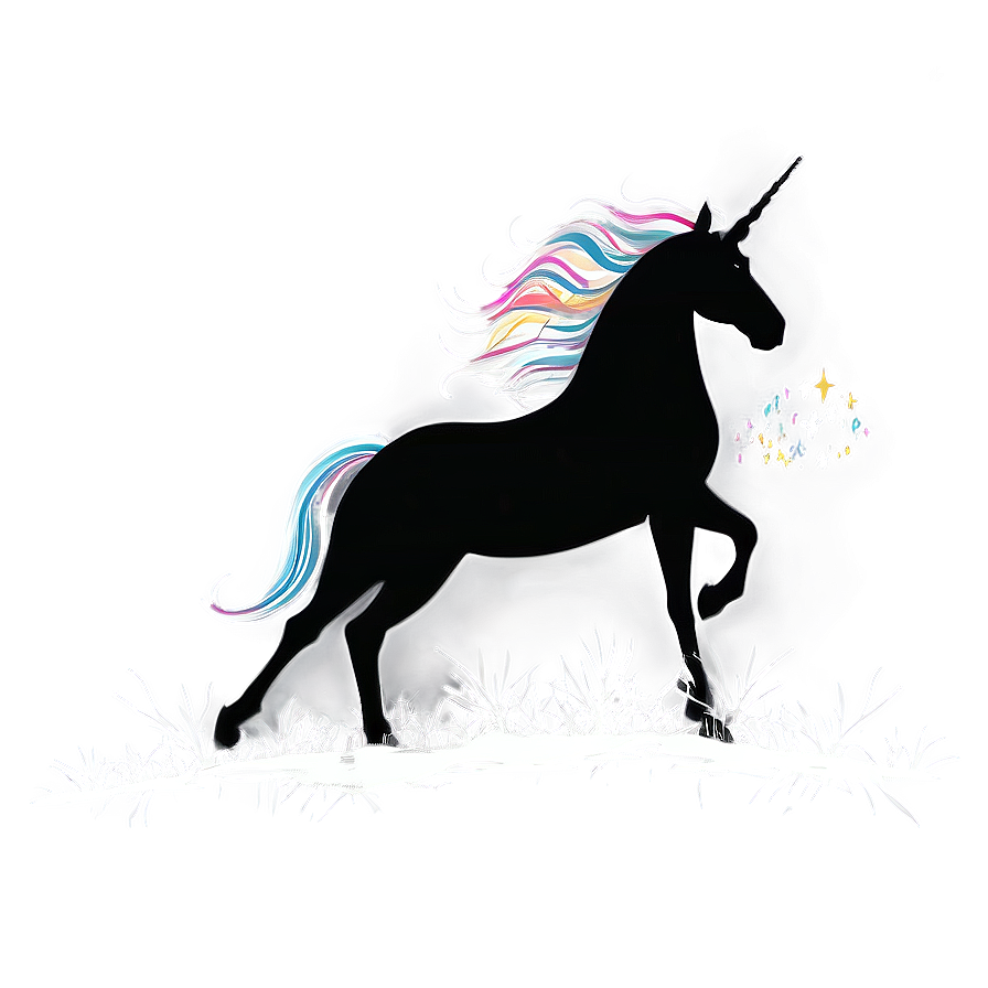 Elegant Unicorn Silhouette Png Mlh45