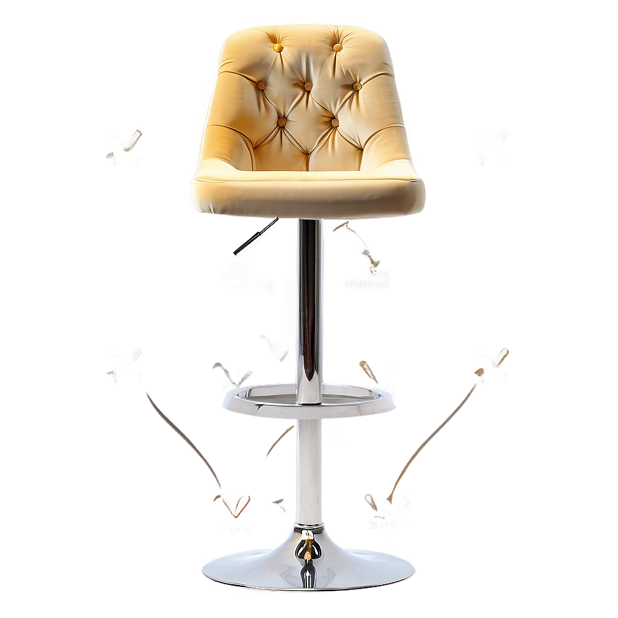 Elegant Velvet Barstool Png Hdr