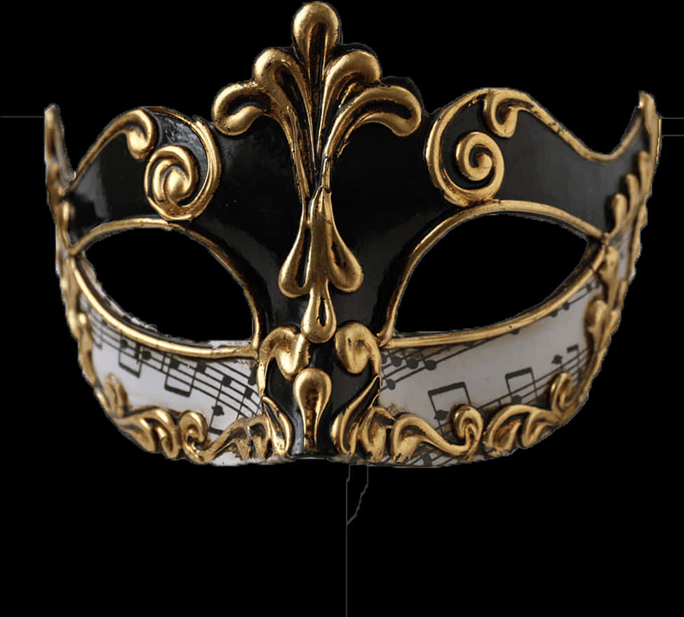 Elegant Venetian Mask Musical Design