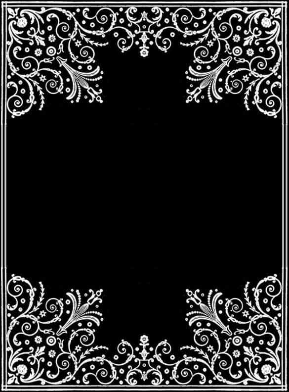 Elegant Victorian Style Border Design