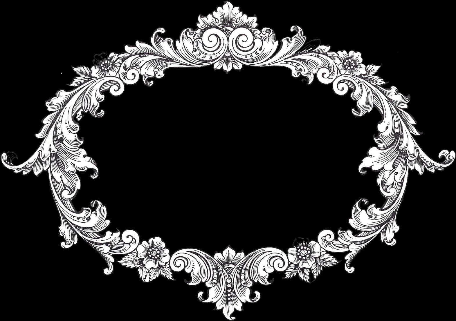 Elegant Vintage Floral Frame