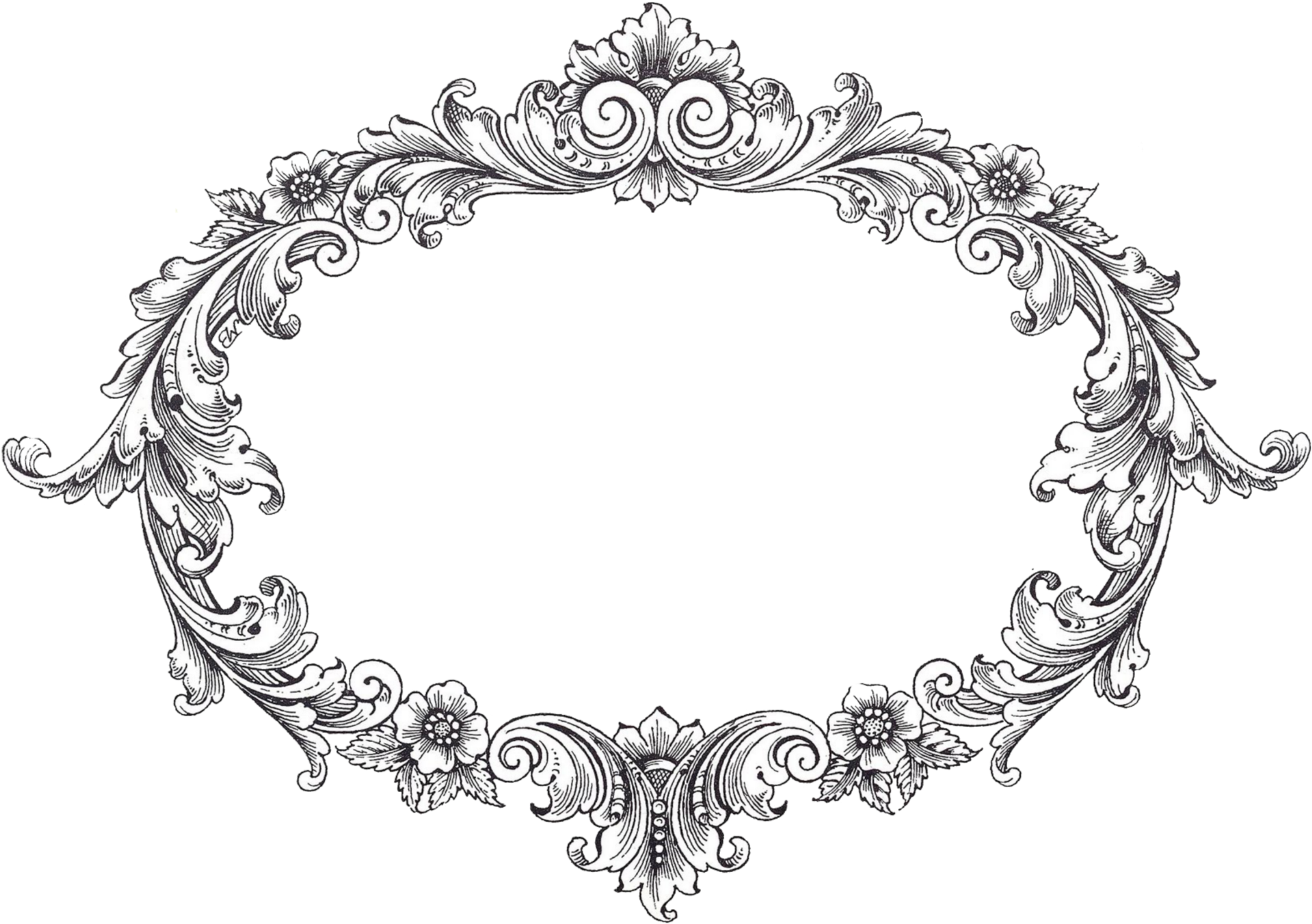 Elegant Vintage Floral Frame