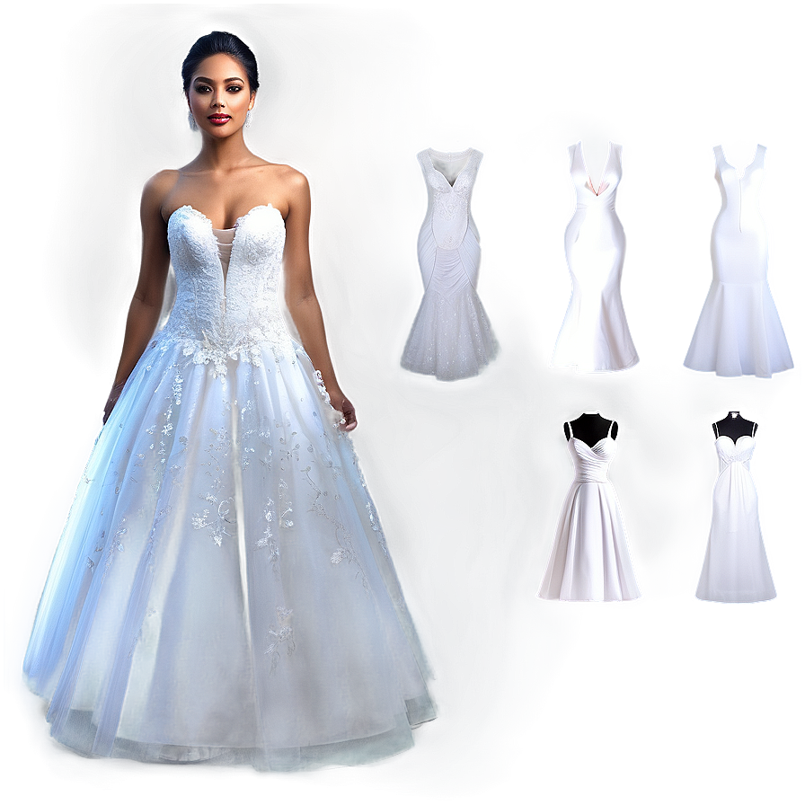 Elegant Wedding Dresses Png 06262024