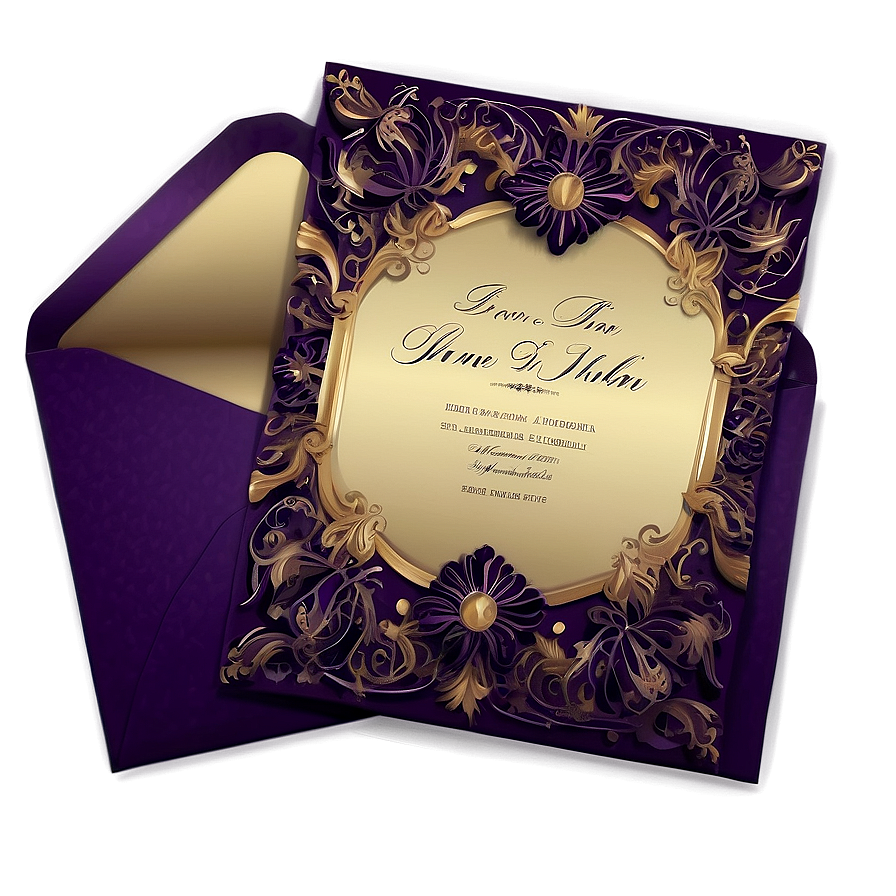 Elegant Wedding Invitation Card Png 49