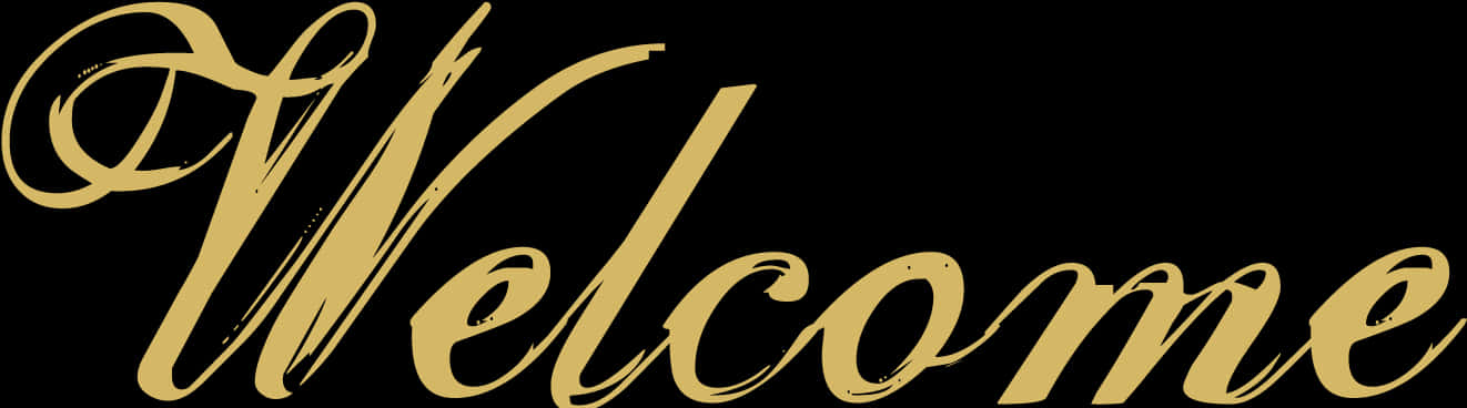 Elegant Welcome Script Text