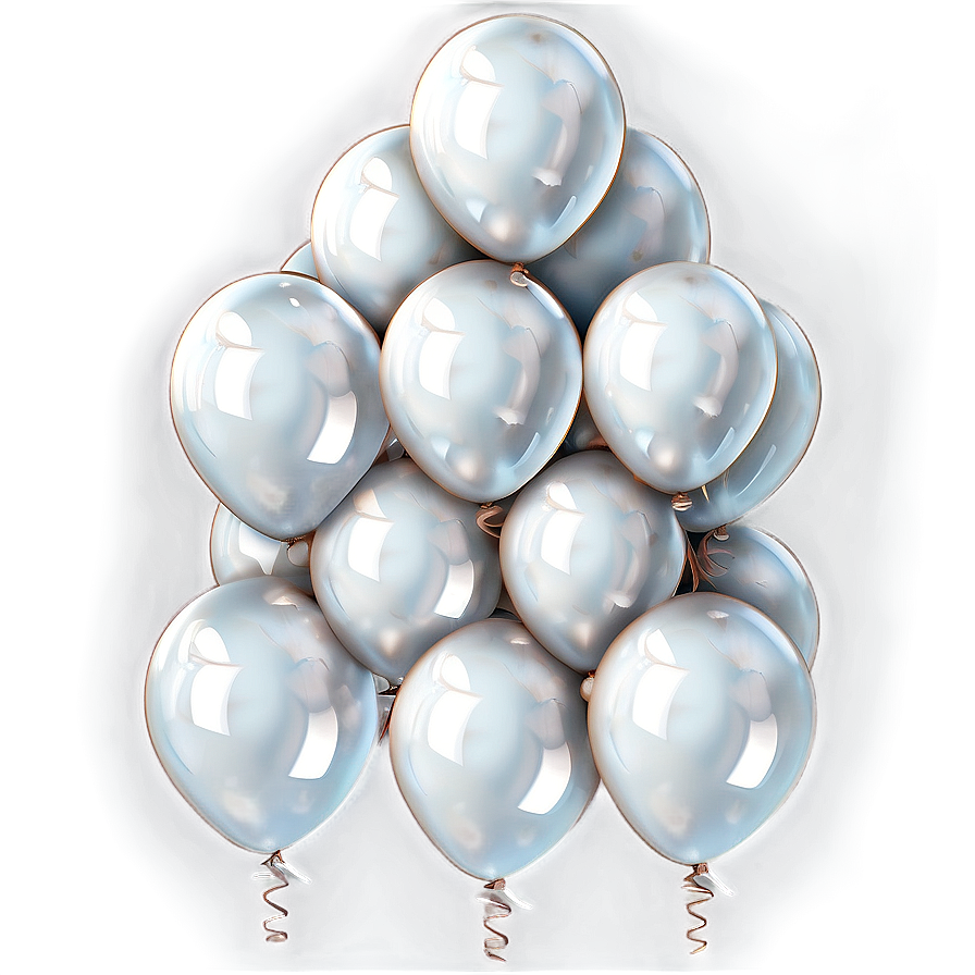 Elegant White Balloon Png 06212024