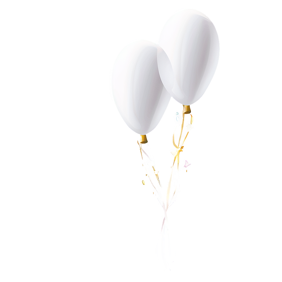 Elegant White Balloons Png Ero