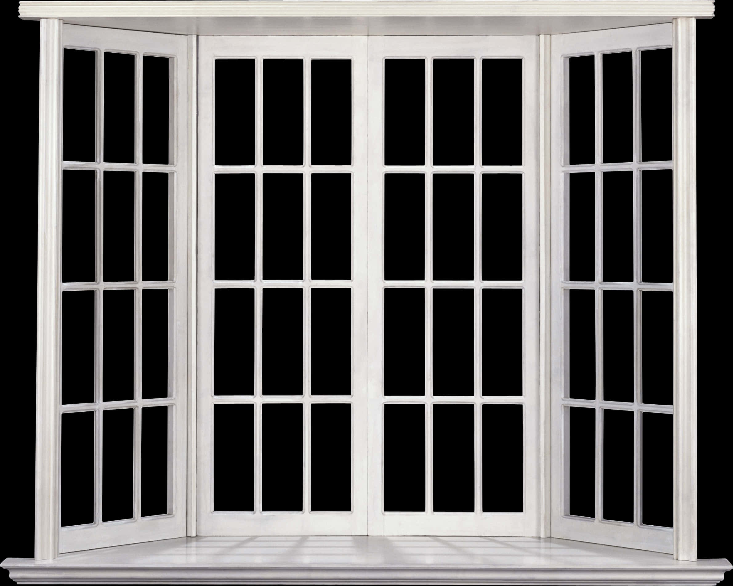 Elegant White Bay Window