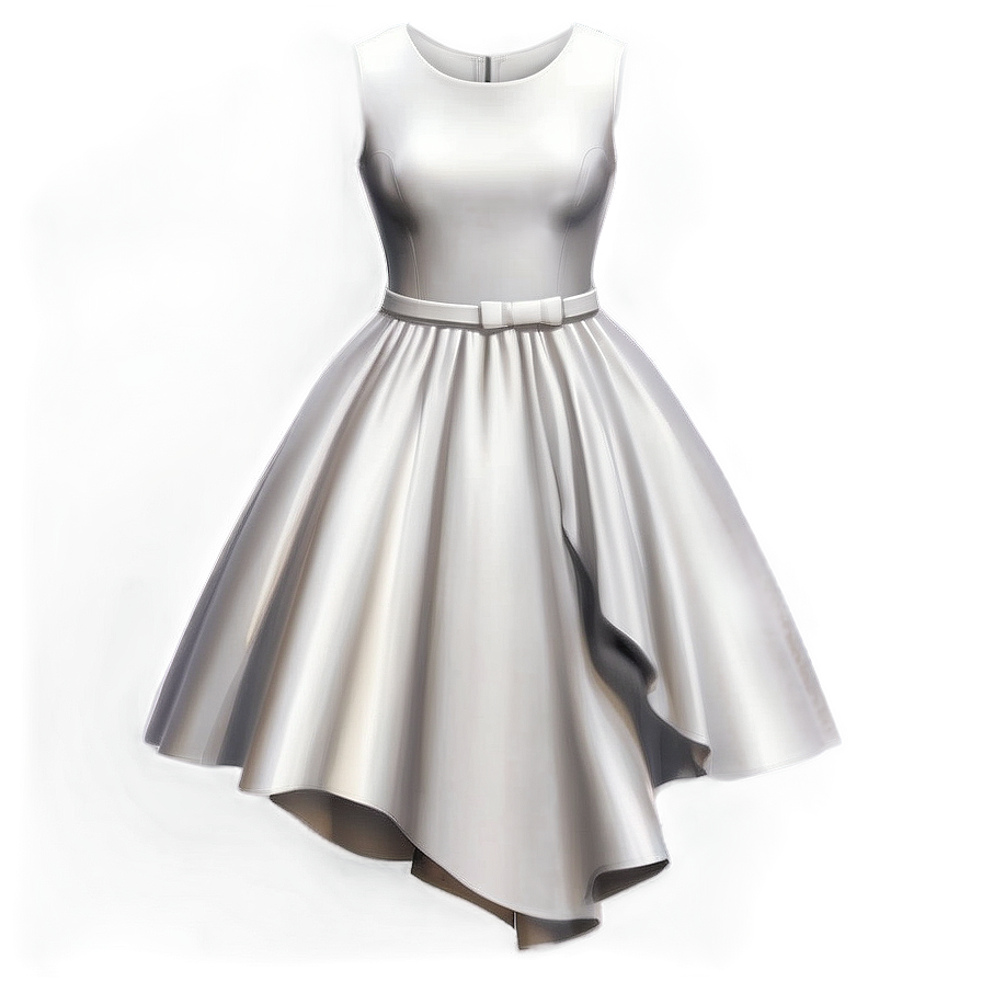 Elegant White Dress Png 2