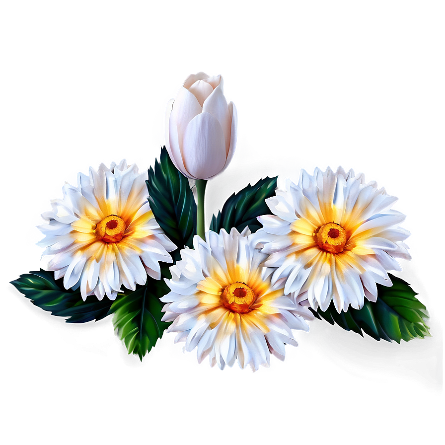 Elegant White Flowers Arrangement Png 05242024