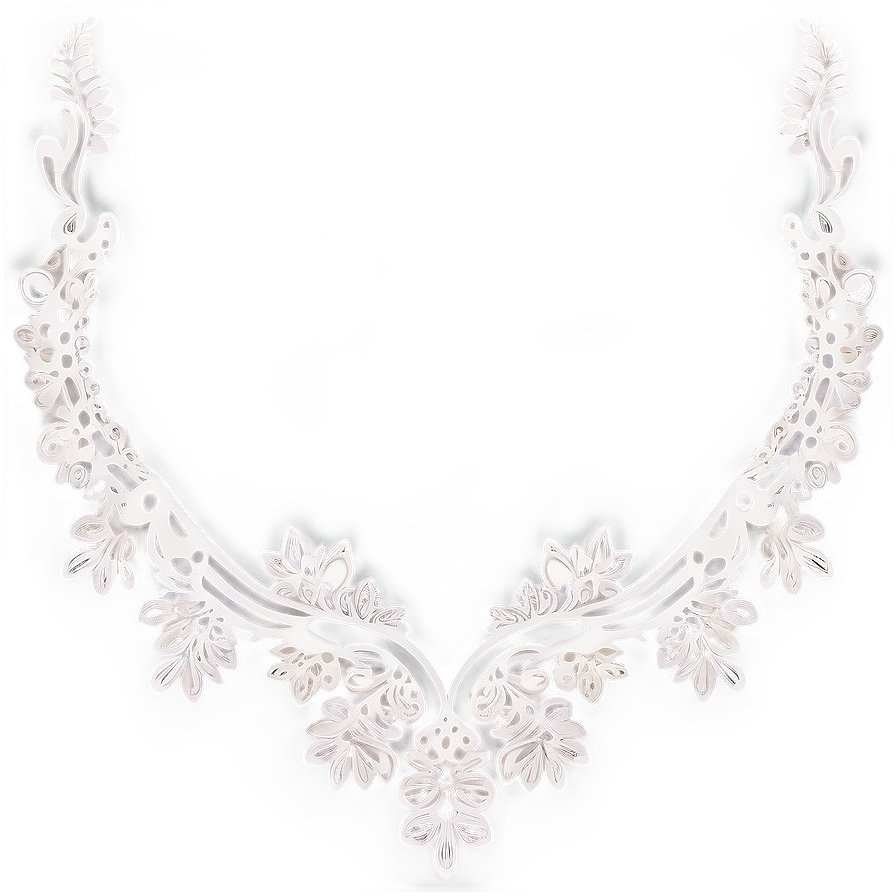 Elegant White Lace Design Png Xjn