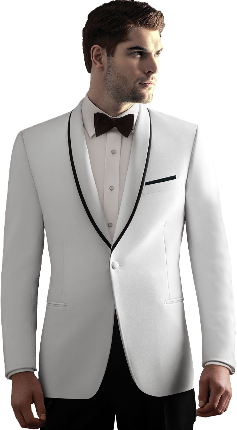 Elegant White Tuxedo Man