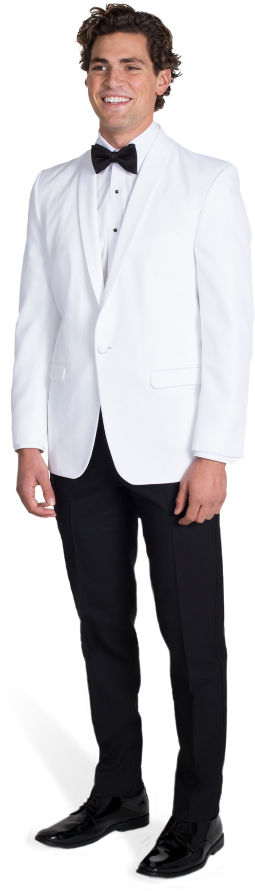 Elegant White Tuxedo Portrait