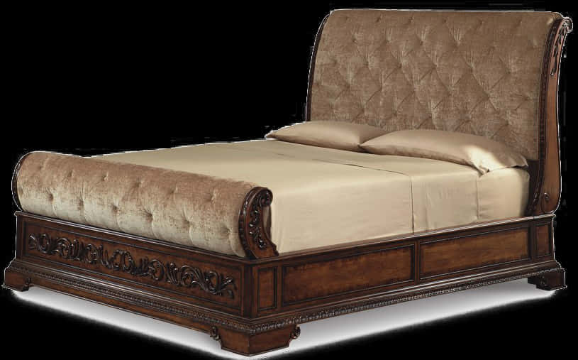 Elegant Wooden Bed Design