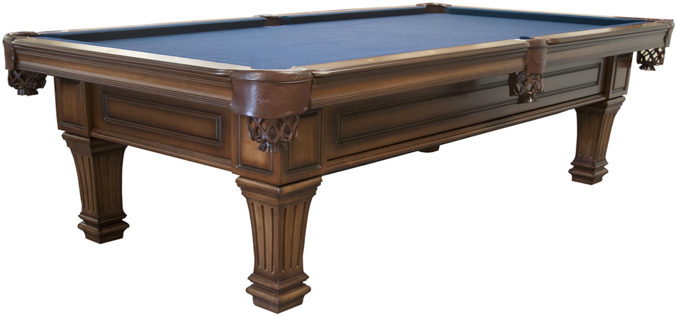 Elegant Wooden Pool Tablewith Blue Felt