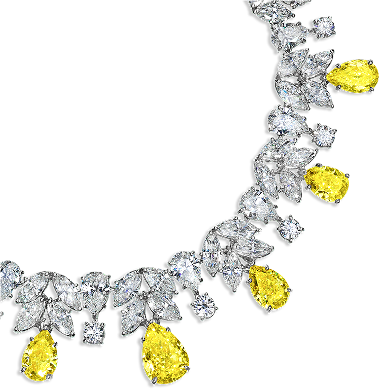 Elegant Yellow Diamond Necklace