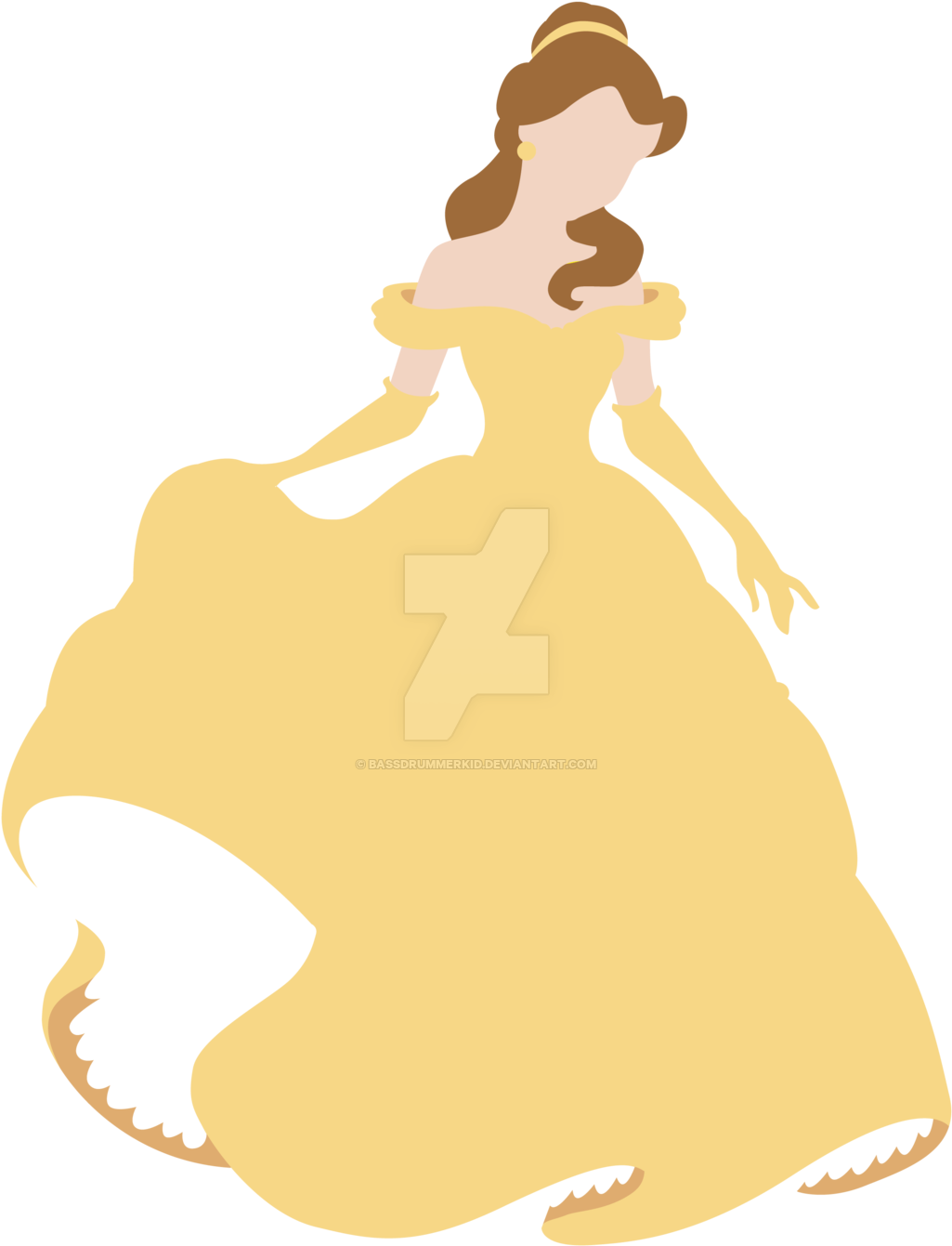 Elegant Yellow Gown Princess Silhouette