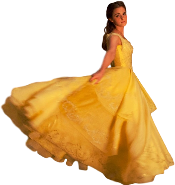 Elegant Yellow Gown Twirl