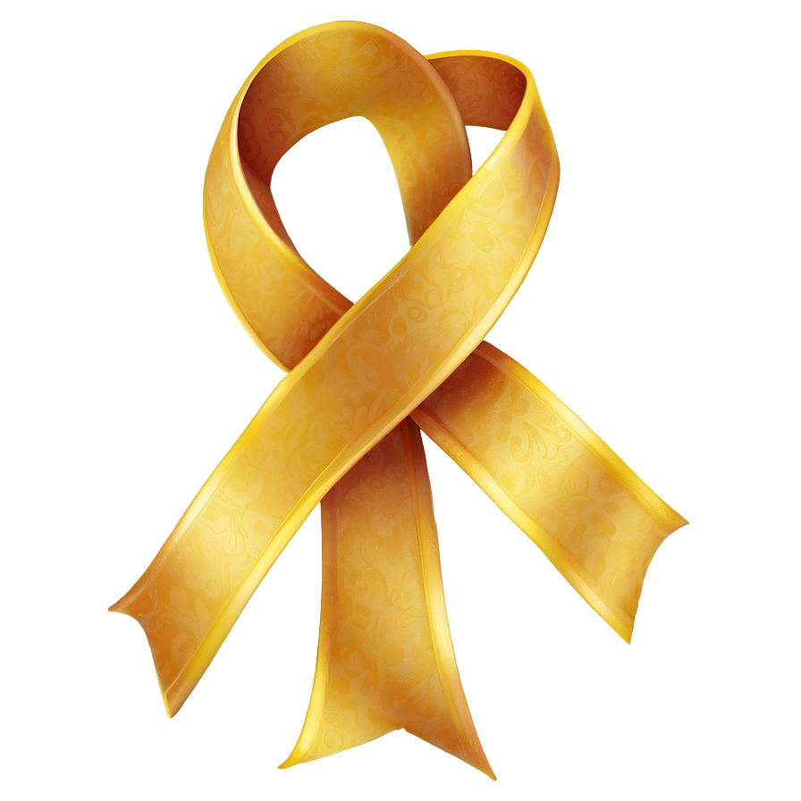 Elegant Yellow Ribbon Knot Png Sco