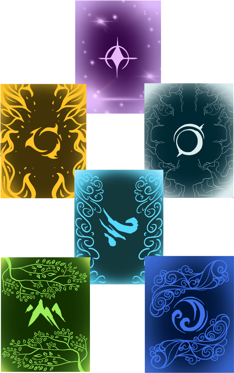 Elemental Symbols Artistic Representation