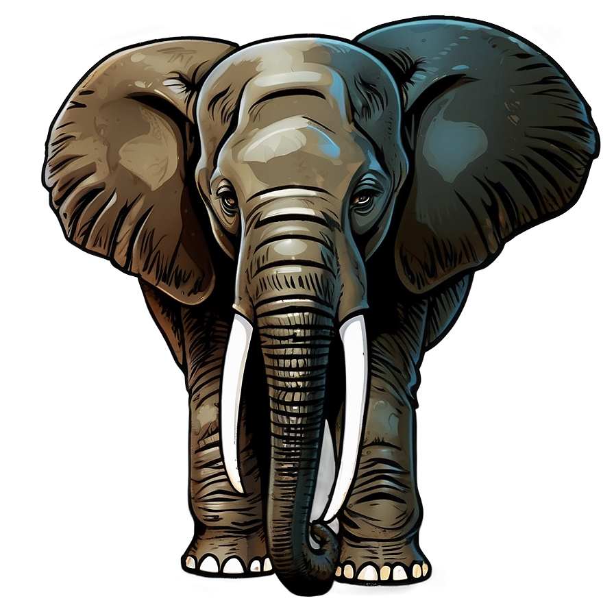 Elephant Cartoon Art Png Rua46