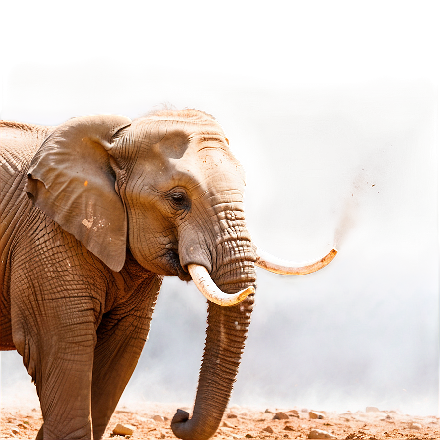 Elephant Dust Bathing Png 05032024