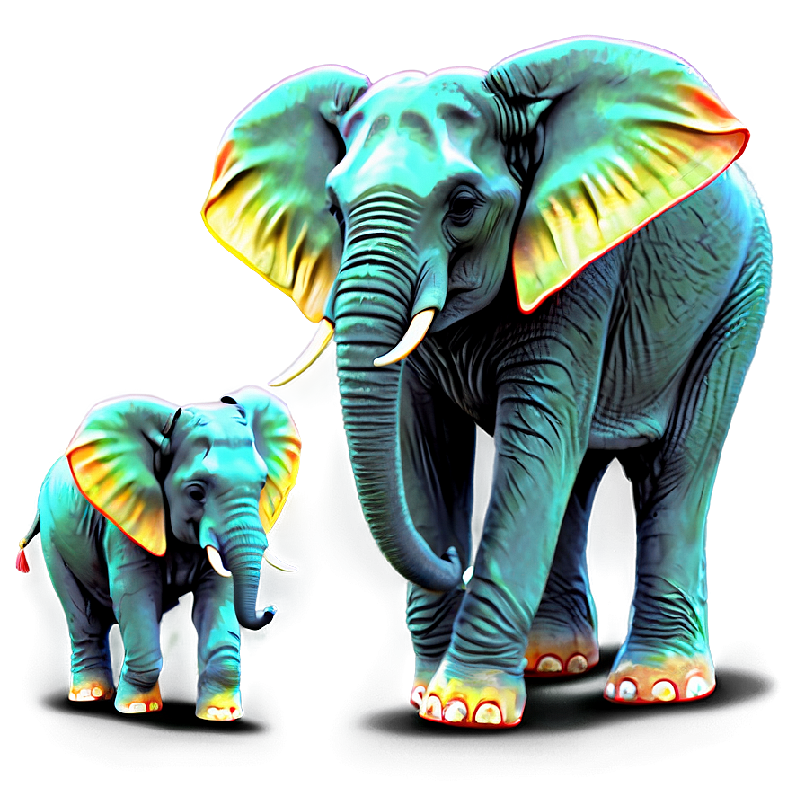 Elephant Family Cartoon Png 4