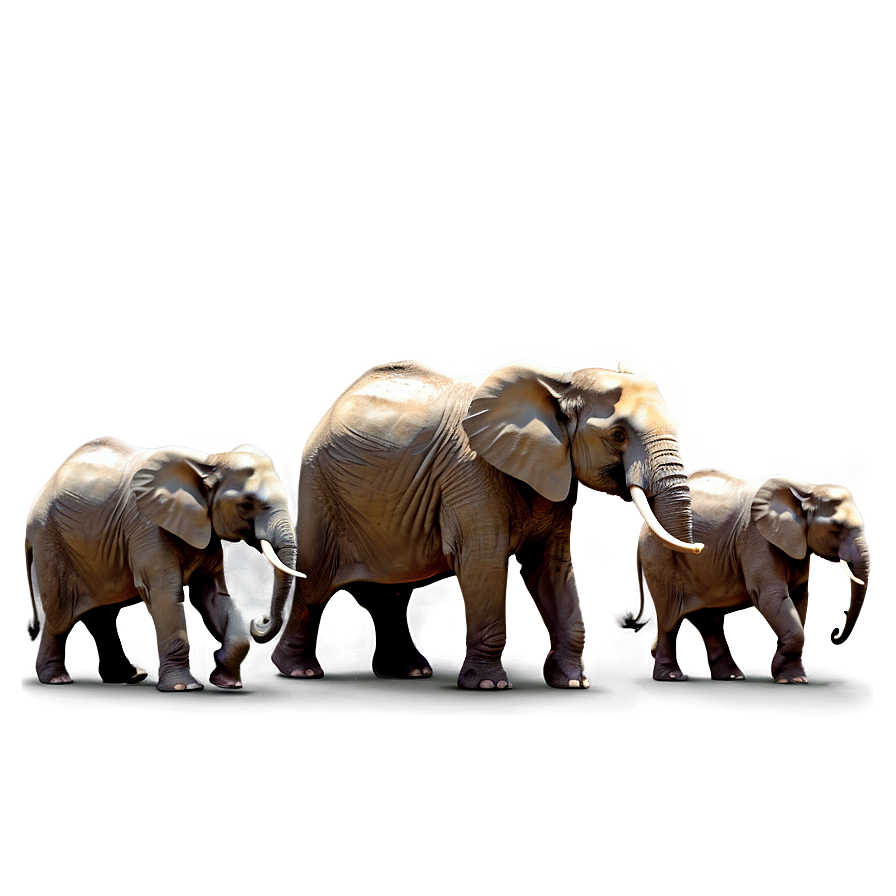 Elephant Family Illustration Png 05032024