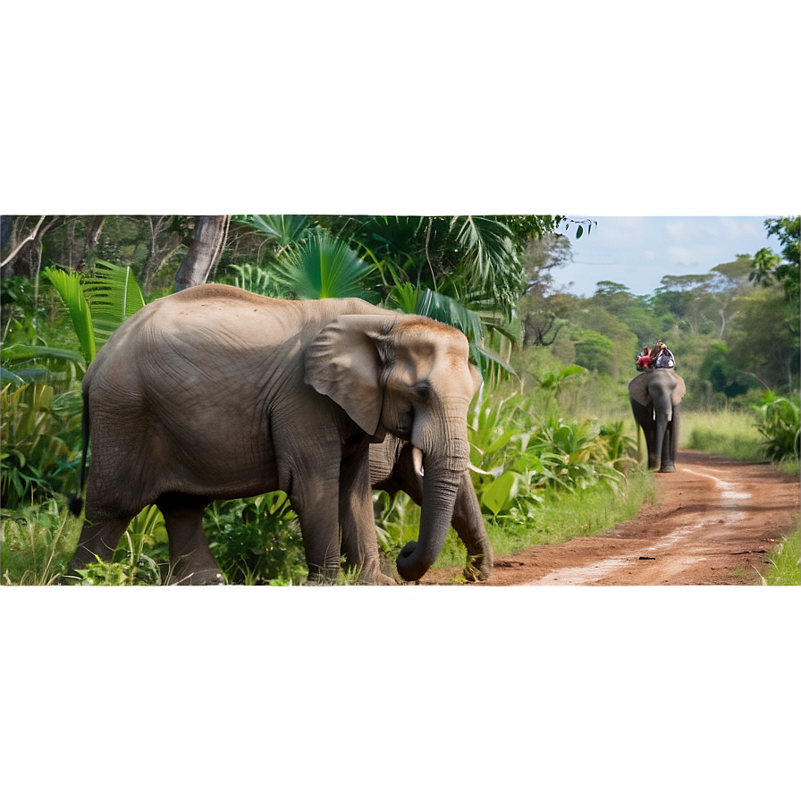 Elephant Safari Encounter Png 11