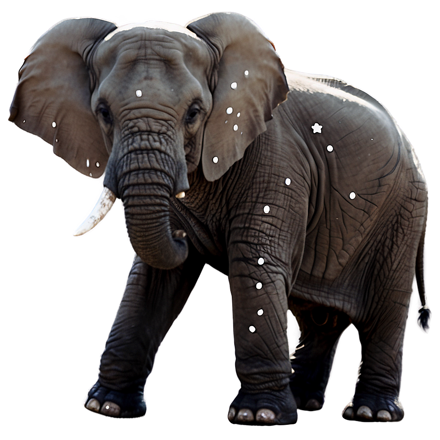 Elephant Under Starry Sky Png 05032024