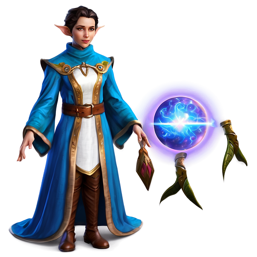 Elf Healer With Magic Png Mco38