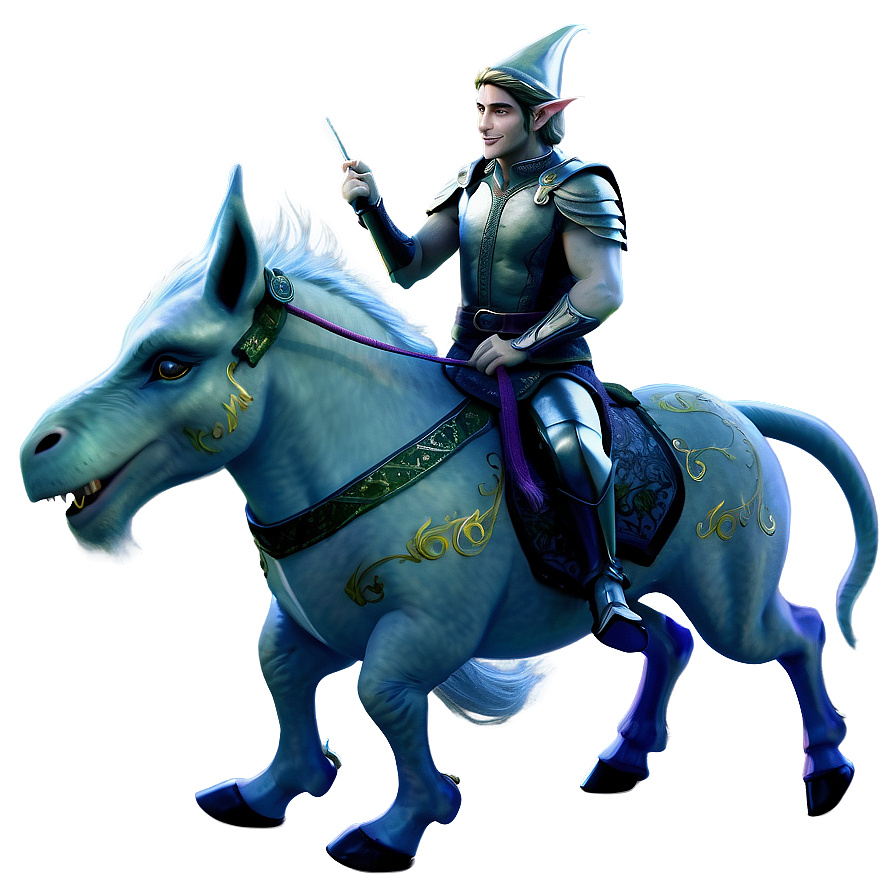 Elf Riding Mythical Creature Png 26