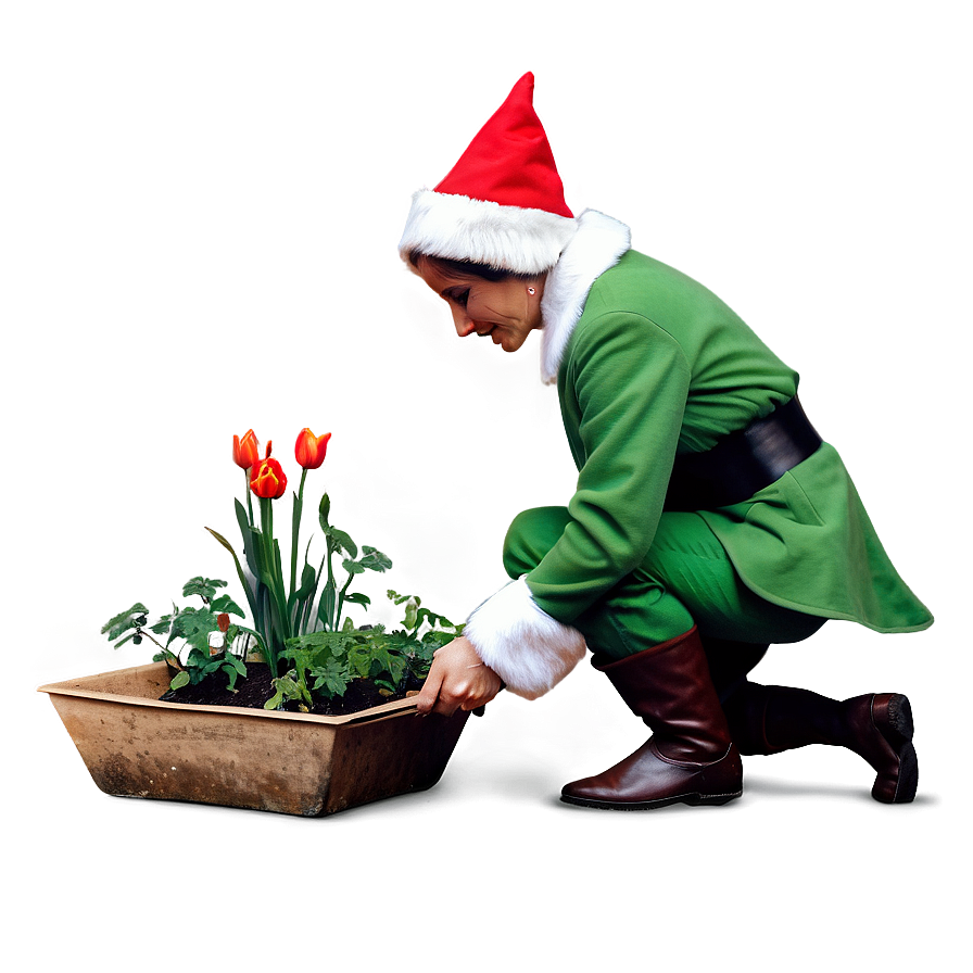 Elf Tending To Garden Png 05232024