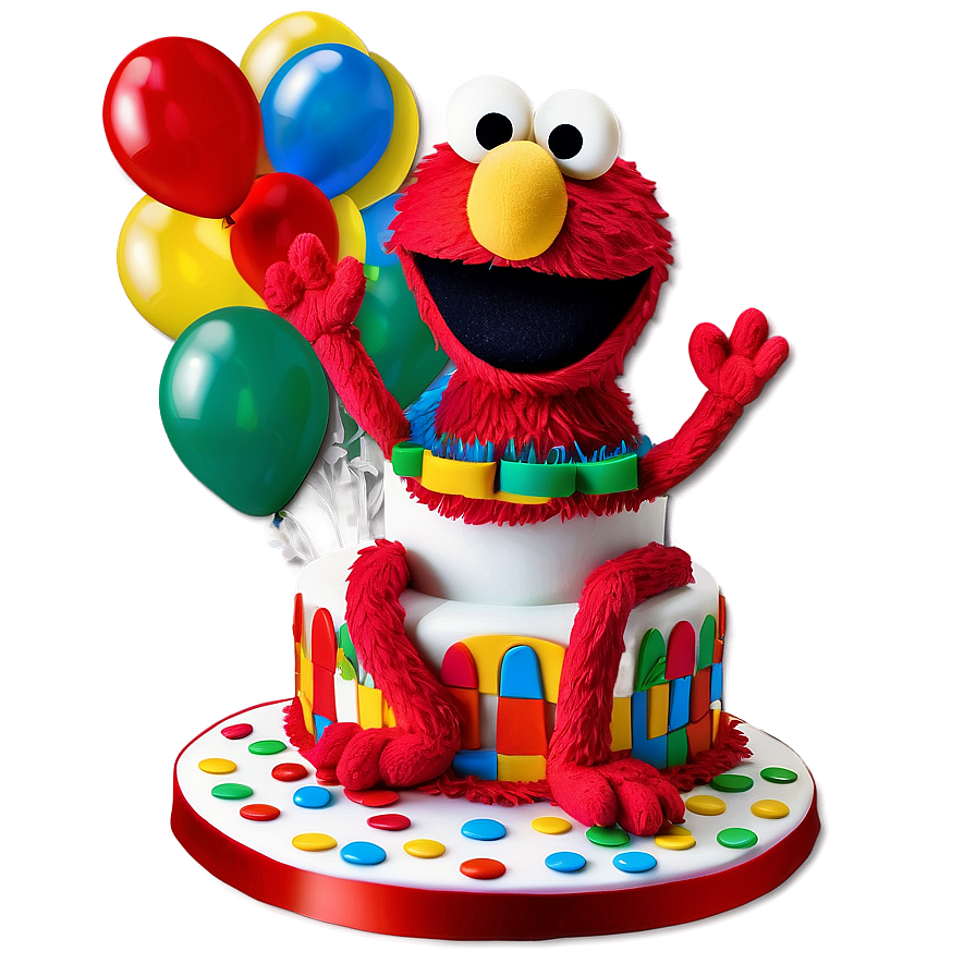 Elmo Birthday Cake Decor Png Khm28