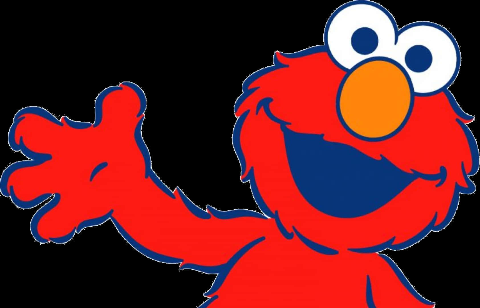 Elmo Cartoon Character Waving