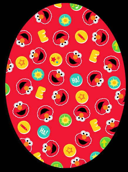 Elmo Pattern Red Background