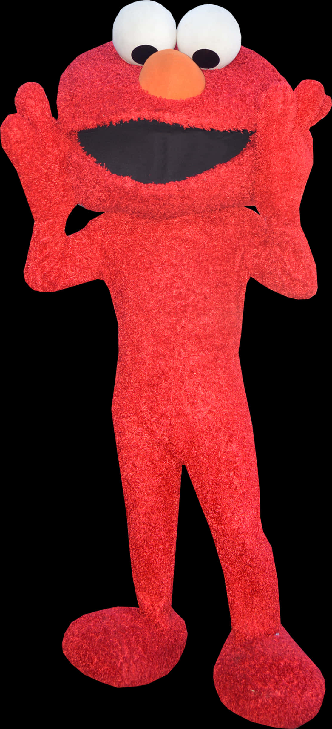 Elmo Standing Black Background