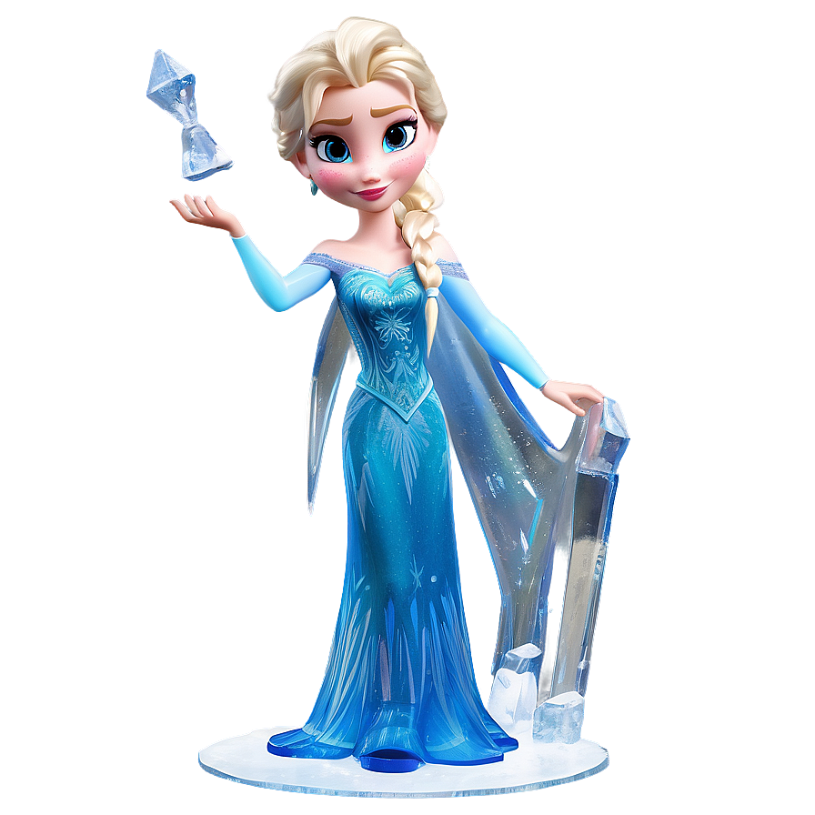 Elsa Ice Sculpture Creating Png Lmr