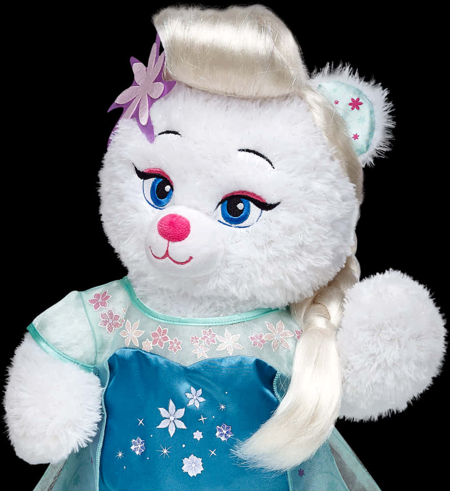 Elsa Inspired Teddy Bear Plush