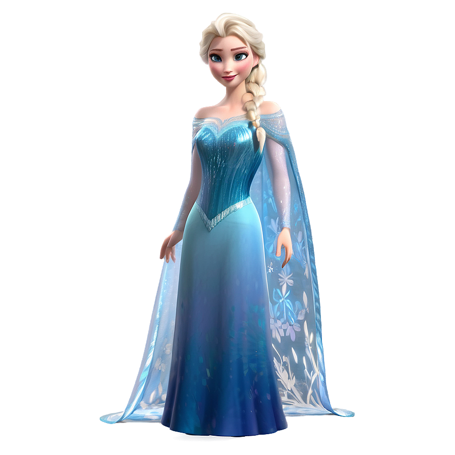 Elsa's Captivating Ice Gown Png 83