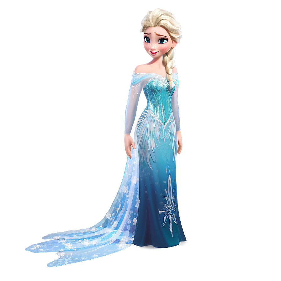 Elsa's Captivating Ice Gown Png 98