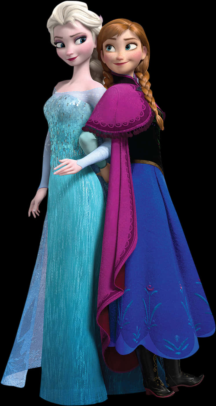 Elsaand Anna Frozen Sisters Pose