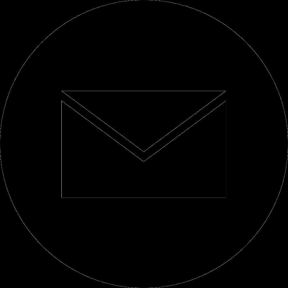 Email Icon Black Circle Background