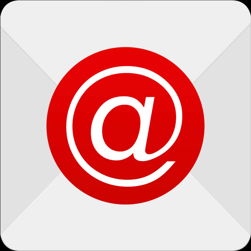 Email Icon Redand White