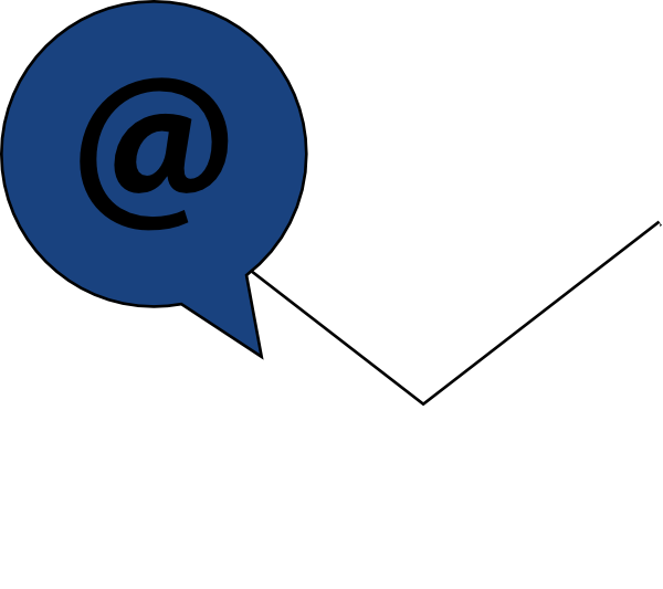 Email Icon White Speech Bubble