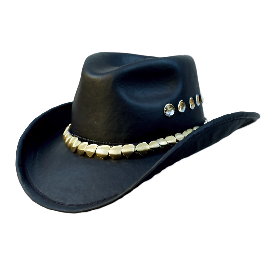 Embellished Black Cowboy Hat Png 06212024