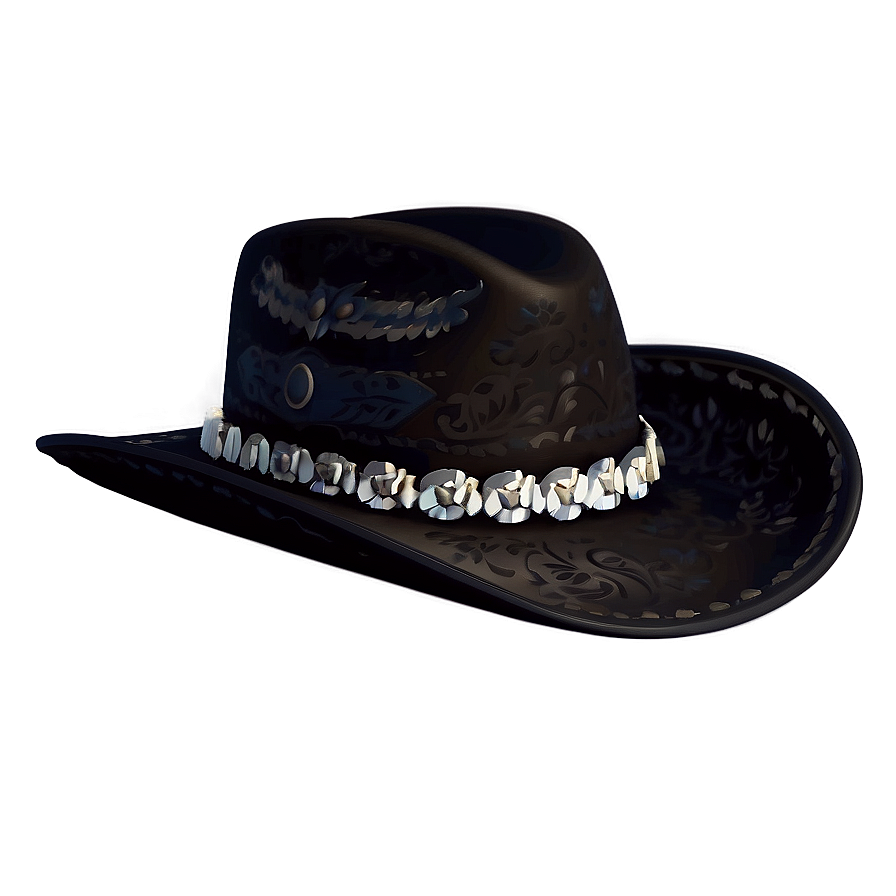 Embellished Black Cowboy Hat Png Xwi99