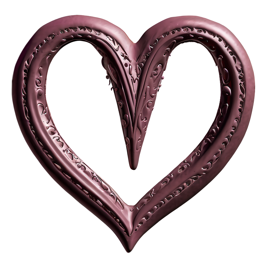 Embossed Heart Outline Png Tsw63