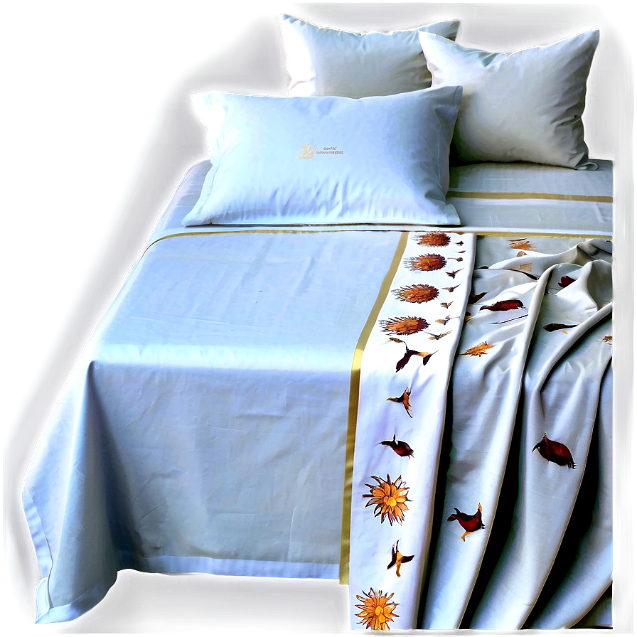 Embroidered Bed Sheet Png Ata