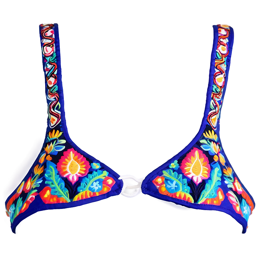 Embroidered Bikini Top Png Llr37